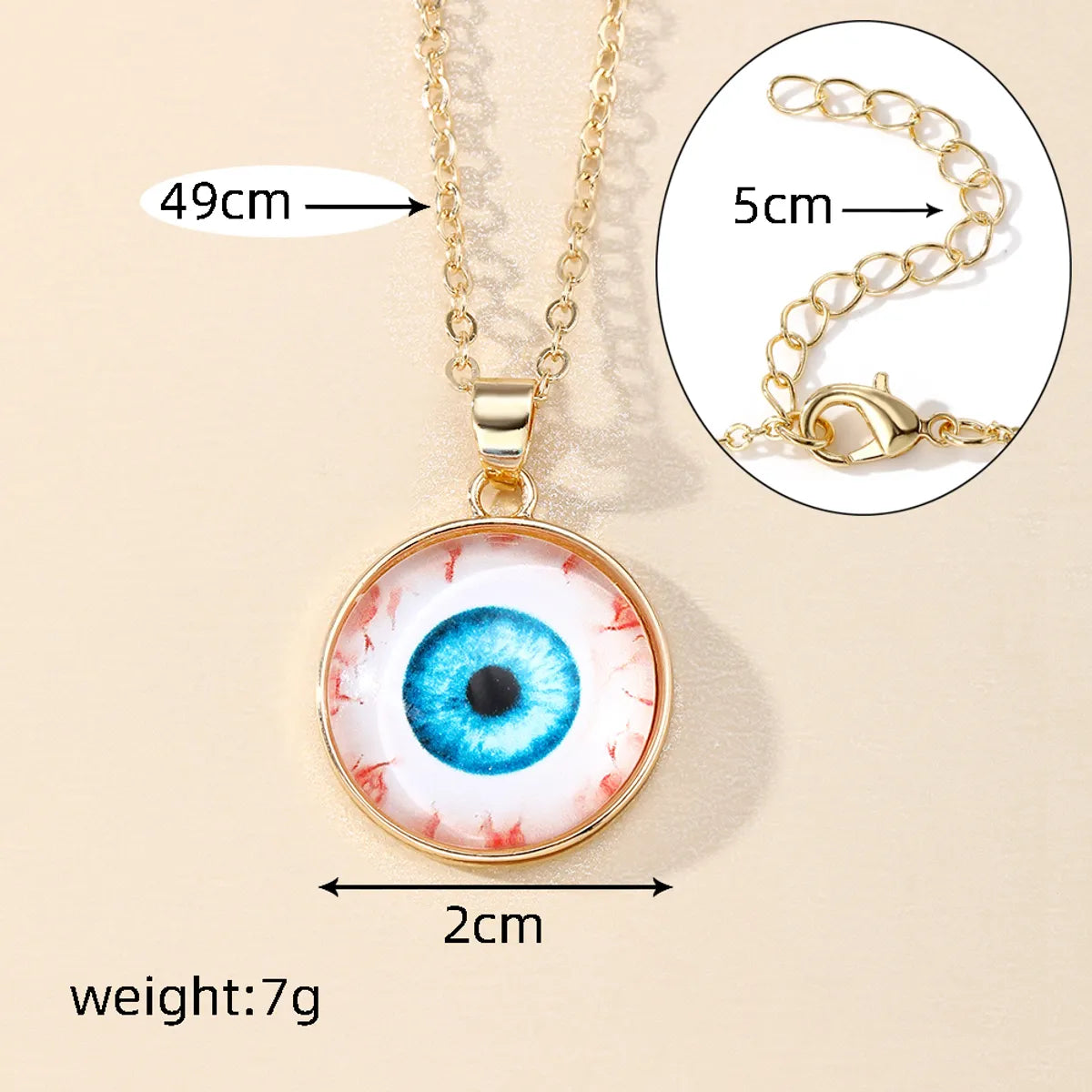 Elegant Eye Alloy Opal Women's Pendant Necklace