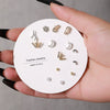 Elegant Fairy Women's Ear Studs And Combination Earrings Alloy Stainless Steel Heart Pattern Electroplating