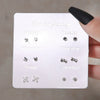 Elegant Fairy Women's Ear Studs And Combination Earrings Alloy Stainless Steel Heart Pattern Electroplating