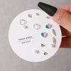 Elegant Fairy Women's Ear Studs And Combination Earrings Alloy Stainless Steel Heart Pattern Electroplating