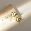 Elegant Fashion Butterfly Shape Stainless Steel Earrings For Women With Electroplating In Geometric Style And Animal Pattern