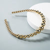 Elegant Fashion Pearl Headband For Women Alloy Electroplated Geometric Hair Accessory