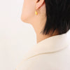 Elegant Fashion Water Drop 316L Stainless Steel Gold Plated Geometric Earrings For Women