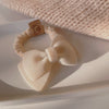 Elegant Flannel Heart Bow Hair Band Handmade Simple Versatile Lotus Root Rope Style Hair Accessory For Women