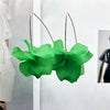 Elegant Floral Acrylic Drop Earrings With Long Hook Design And Exaggerated Botanical Statement Style