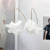 Elegant Floral Acrylic Drop Earrings With Long Hook Design And Exaggerated Botanical Statement Style