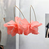 Elegant Floral Acrylic Drop Earrings With Long Hook Design And Exaggerated Botanical Statement Style