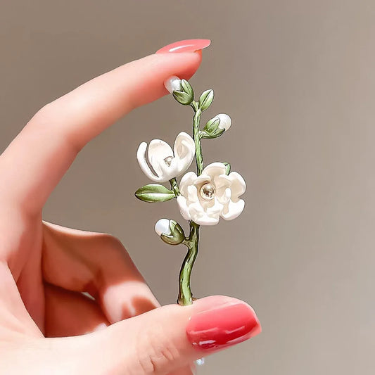 Elegant Flower Alloy Enamel Plating Unisex Brooches