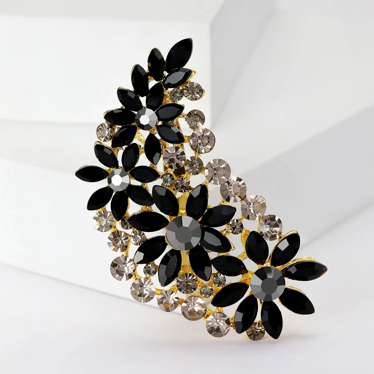 Elegant Flower Alloy Inlay Rhinestones Women'S Brooches