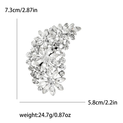 Elegant Flower Alloy Inlay Rhinestones Women'S Brooches