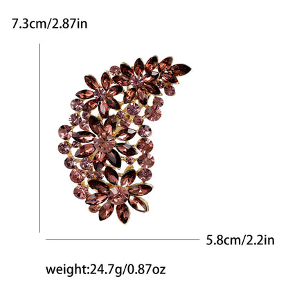 Elegant Flower Alloy Inlay Rhinestones Women'S Brooches