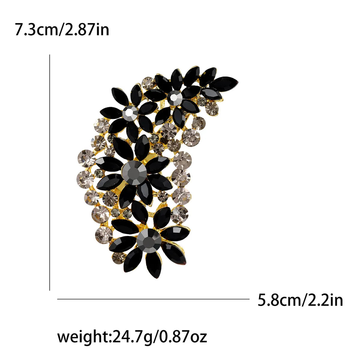 Elegant Flower Alloy Inlay Rhinestones Women'S Brooches