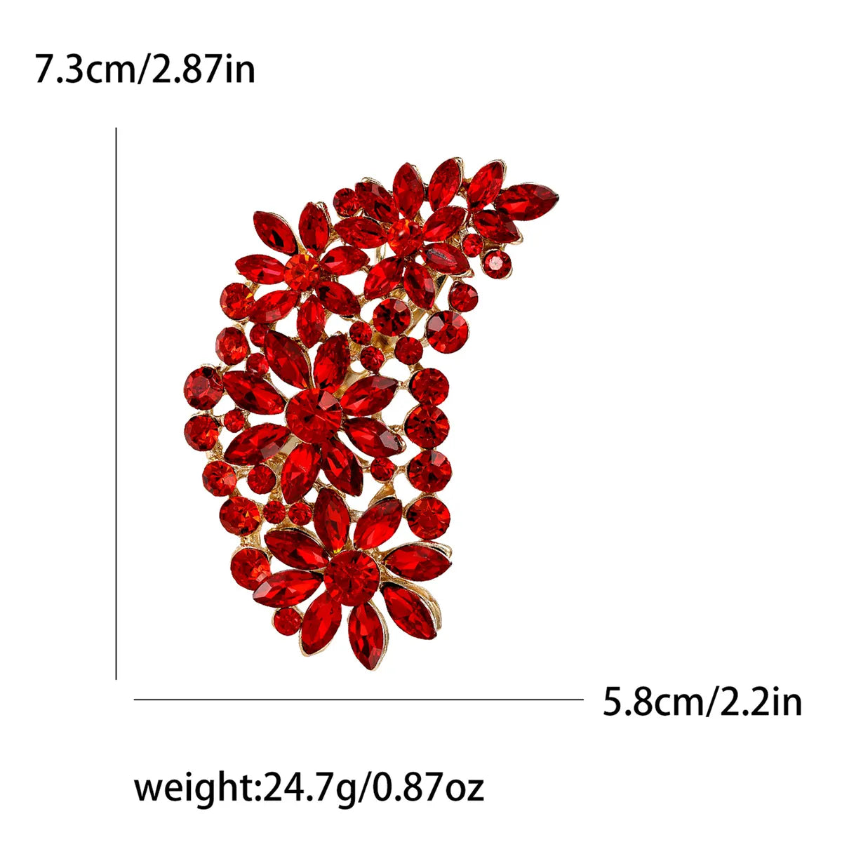 Elegant Flower Alloy Inlay Rhinestones Women'S Brooches