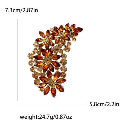 Elegant Flower Alloy Inlay Rhinestones Women'S Brooches