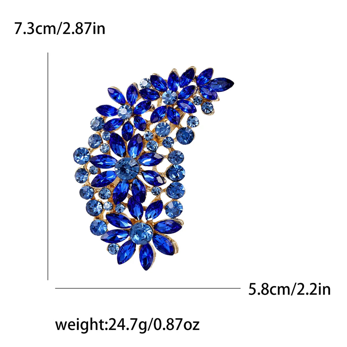 Elegant Flower Alloy Inlay Rhinestones Women'S Brooches