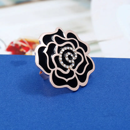 Elegant Flower Alloy Women'S Open Ring