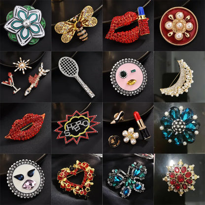 Elegant Flower Alloy Zircon Women'S Brooches