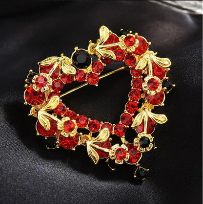 Elegant Flower Alloy Zircon Women'S Brooches