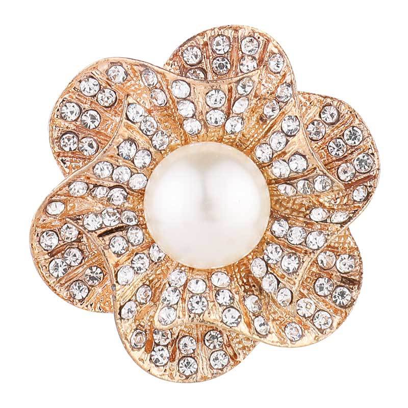 Elegant Flower Butterfly Bird Alloy Inlay Artificial Pearls Rhinestones Women'S Brooches