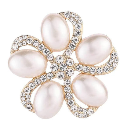 Elegant Flower Butterfly Bird Alloy Inlay Artificial Pearls Rhinestones Women'S Brooches