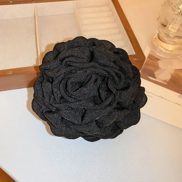 Elegant Flower Cloth Hair Claws
