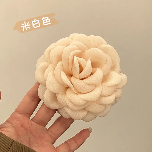 Elegant Flower Cloth Hair Claws