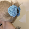 Elegant Flower Cloth Hair Claws