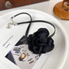Elegant Flower Cloth Wax Rope Women'S Choker
