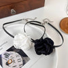 Elegant Flower Cloth Wax Rope Women'S Choker
