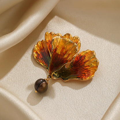 Elegant Flower Copper Plating Inlay Pearl Zircon Women'S Brooches 1 Piece