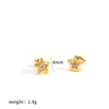 Elegant Flower Earrings For Women With Full Diamond Inlay Titanium Steel And Stainless Steel Needle In Pvd Vacuum Gold Plated Finish