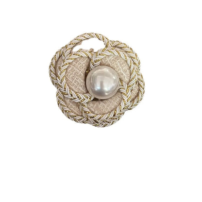 Elegant Flower Imitation Pearl Plating Women'S Brooches