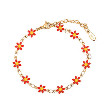 Elegant Flower Stainless Steel Plating Bracelets