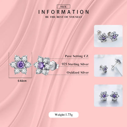 Elegant Flower Sterling Silver Plating Inlay Zircon Thai Silver Rings Earrings Necklace