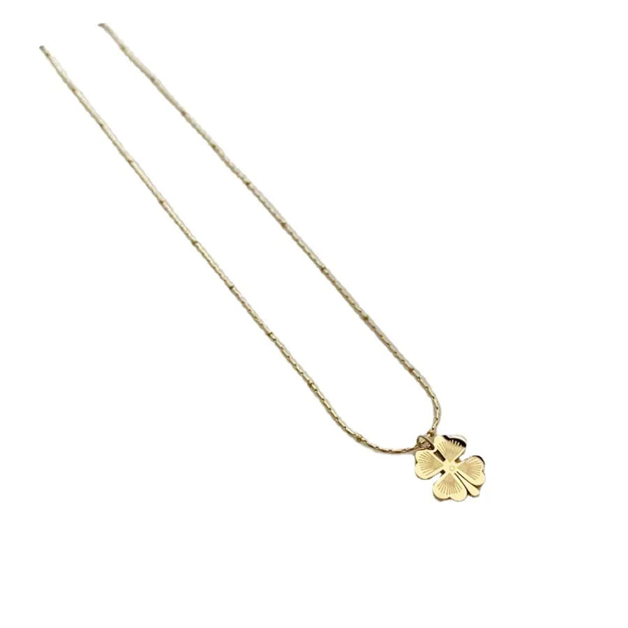 Elegant Four Leaf Clover Titanium Steel Necklace