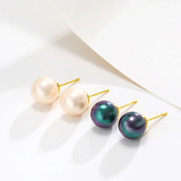 Elegant Geometric Alloy Imitation Pearl Earrings For Women With Simple Retro Styling