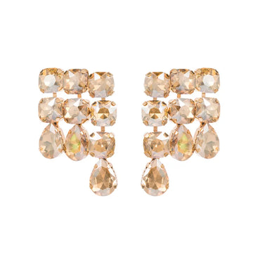 Elegant Geometric Alloy Inlay Rhinestones Women'S Drop Earrings 1 Pair