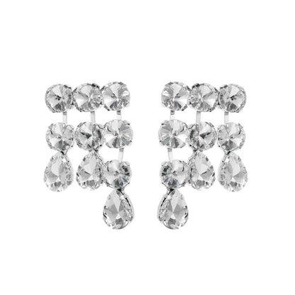 Elegant Geometric Alloy Inlay Rhinestones Women'S Drop Earrings 1 Pair