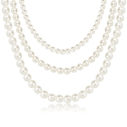 Elegant Geometric Artificial Pearl Beaded Women's Necklace