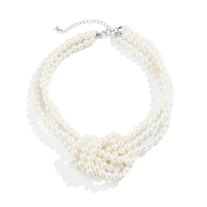 Elegant Geometric Artificial Pearl Beaded Women's Necklace