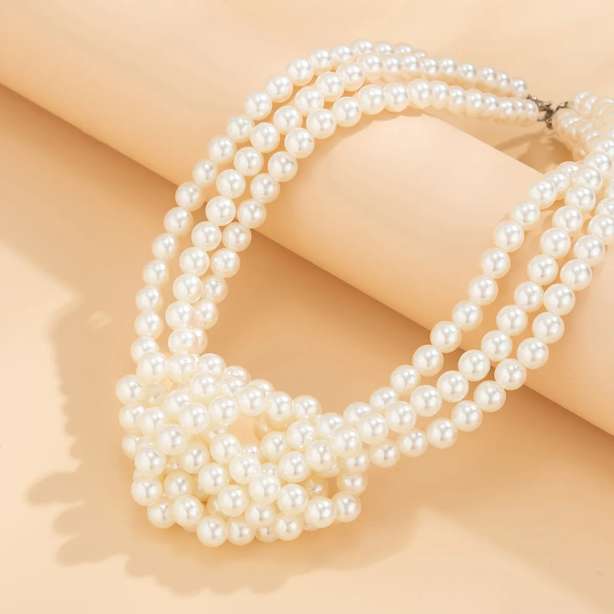 Elegant Geometric Artificial Pearl Beaded Women's Necklace