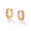 Elegant Geometric Bowknot Earrings For Women Copper Electroplated With Zirconia High End Everyday Fashion Jewelry