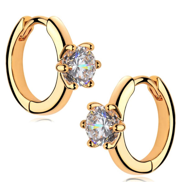 Elegant Geometric Bowknot Earrings For Women Copper Electroplated With Zirconia High End Everyday Fashion Jewelry