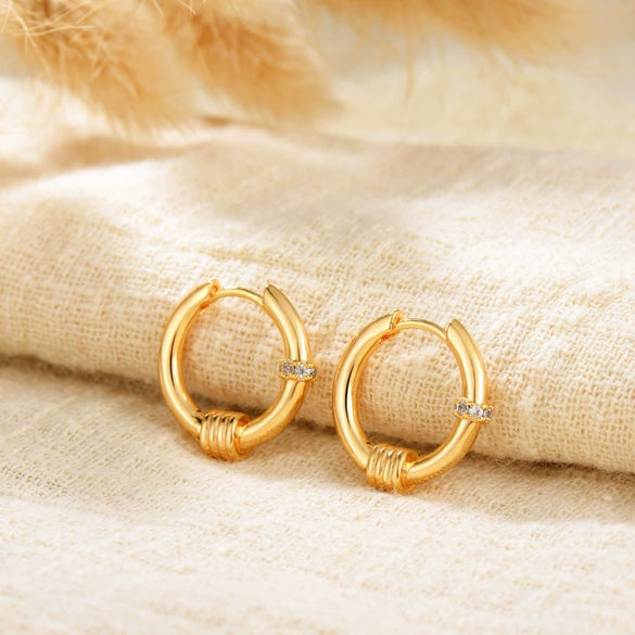 Elegant Geometric Bowknot Earrings For Women Copper Electroplated With Zirconia High End Everyday Fashion Jewelry