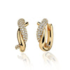 Elegant Geometric Bowknot Earrings For Women Copper Electroplated With Zirconia High End Everyday Fashion Jewelry