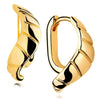 Elegant Geometric Bowknot Earrings For Women Copper Electroplated With Zirconia High End Everyday Fashion Jewelry