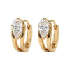 Elegant Geometric Bowknot Earrings For Women Copper Electroplated With Zirconia High End Everyday Fashion Jewelry