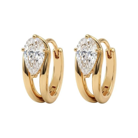 Elegant Geometric Bowknot Earrings For Women Copper Electroplated With Zirconia High End Everyday Fashion Jewelry