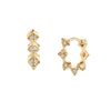 Elegant Geometric Bowknot Earrings For Women Copper Electroplated With Zirconia High End Everyday Fashion Jewelry