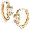 Elegant Geometric Bowknot Earrings For Women Copper Electroplated With Zirconia High End Everyday Fashion Jewelry